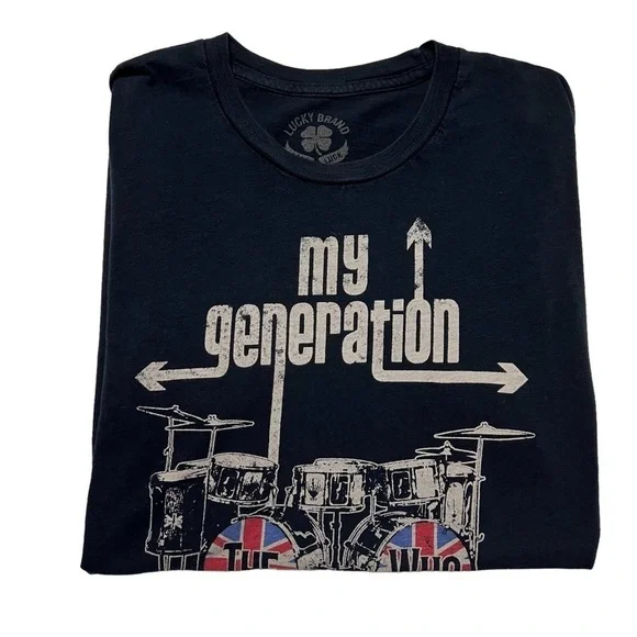 Lucky Brand (EUC) 100% Cotton “The Who” Band  Tee,  Made in the USA Size Large - Picture 3 of 7